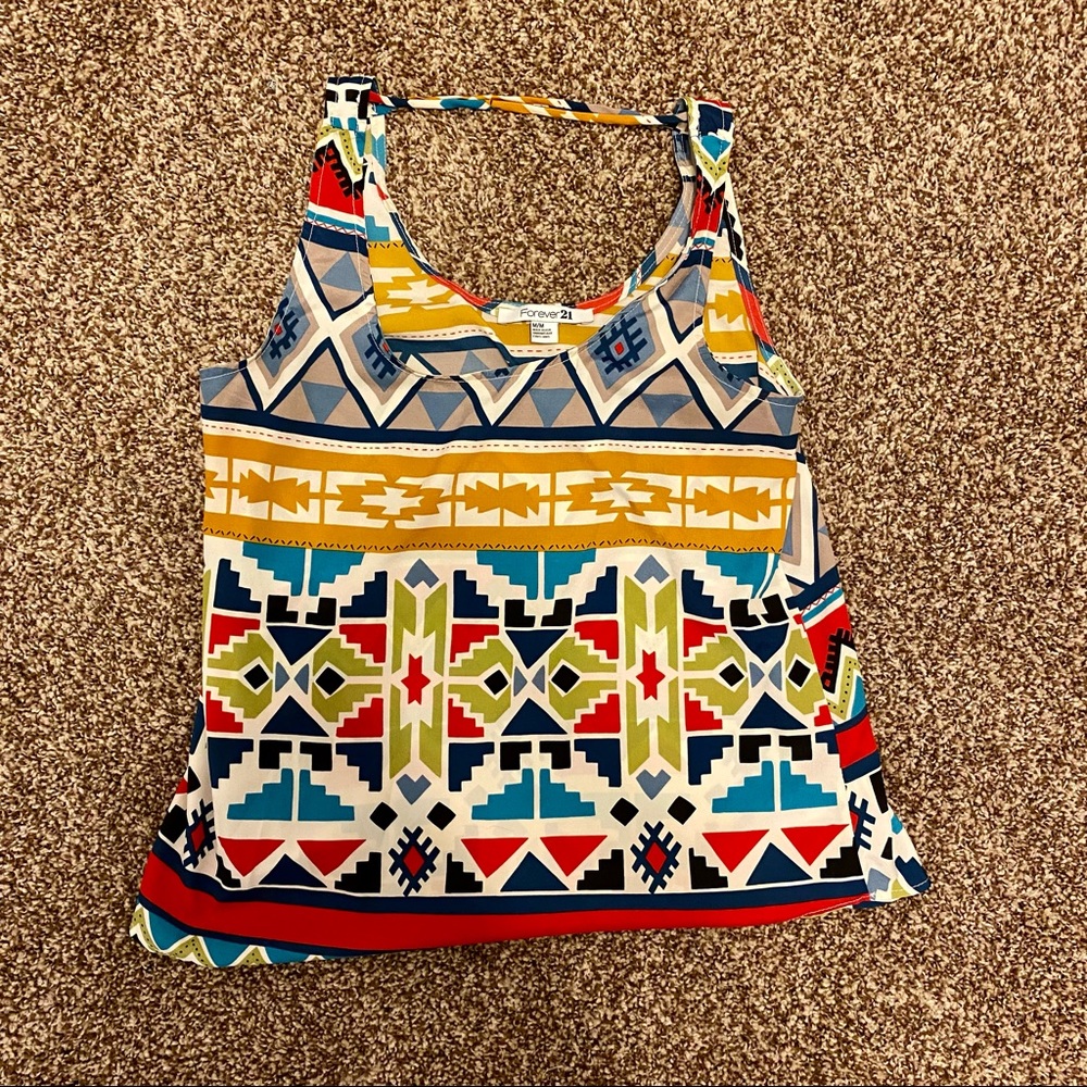 Decorative print tank top - forever 21